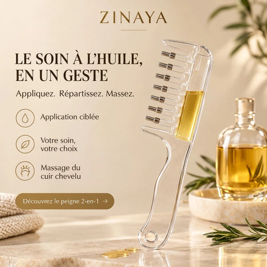 Peigne Applicateur d Huile 2 En 1
